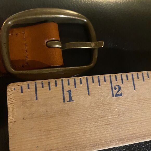 Brown Leather Woven Belt Large - Picture 5 of 6